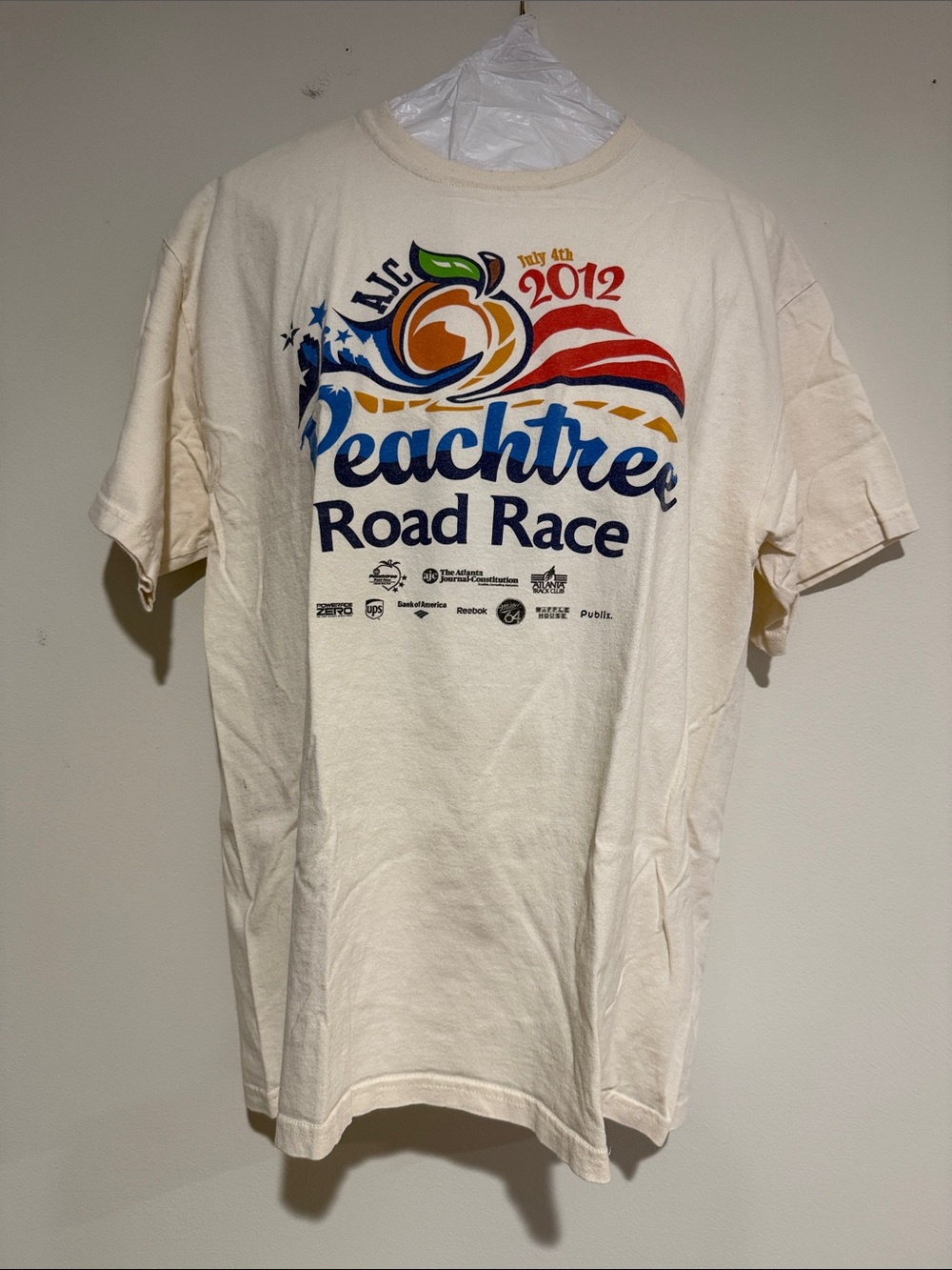 Peachtree Road Race 2012 Cream Graphic Tee